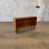 Danish Modern Glass & Teak Shelf Cabinet