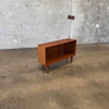 Danish Modern Glass & Teak Shelf Cabinet