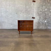 Danish Modern Glass & Teak Shelf Cabinet