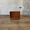 Danish Modern Glass & Teak Shelf Cabinet