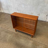 Danish Modern Glass & Teak Shelf Cabinet