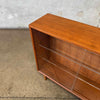 Danish Modern Glass & Teak Shelf Cabinet