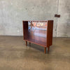 Danish Modern Glass & Teak Shelf Cabinet