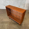 Danish Modern Glass & Teak Shelf Cabinet