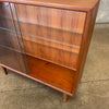 Danish Modern Glass & Teak Shelf Cabinet