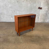 Danish Modern Glass & Teak Shelf Cabinet