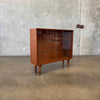 Danish Modern Glass & Teak Shelf Cabinet