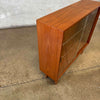 Danish Modern Glass & Teak Shelf Cabinet