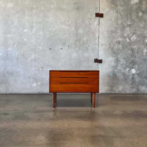 Danish Modern Teak Three Drawer Dresser