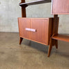 Mid Century Modern Teak Wall Unit With Drop Down Desk