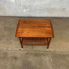 Mid Century Walnut & Cane End/ Side Table