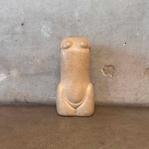 Stone Female Sculpture Signed & Dated 1975