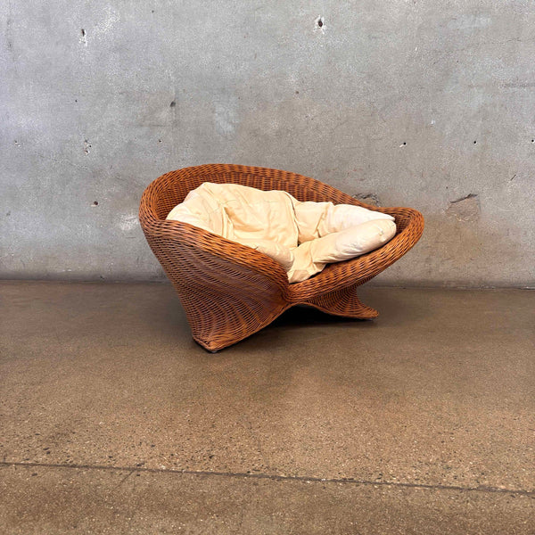 1970's Wicker Meditation Chair