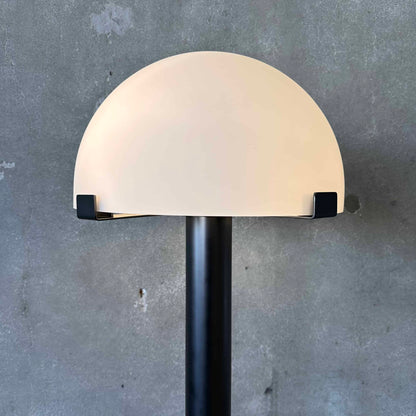 Scandinavian Mushroom Brushed Steel Gun Metal Grey Floor Lamp