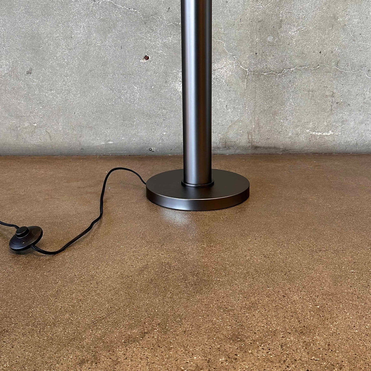 Scandinavian Mushroom Brushed Steel Gun Metal Grey Floor Lamp