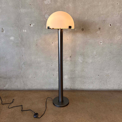 Scandinavian Mushroom Brushed Steel Gun Metal Grey Floor Lamp