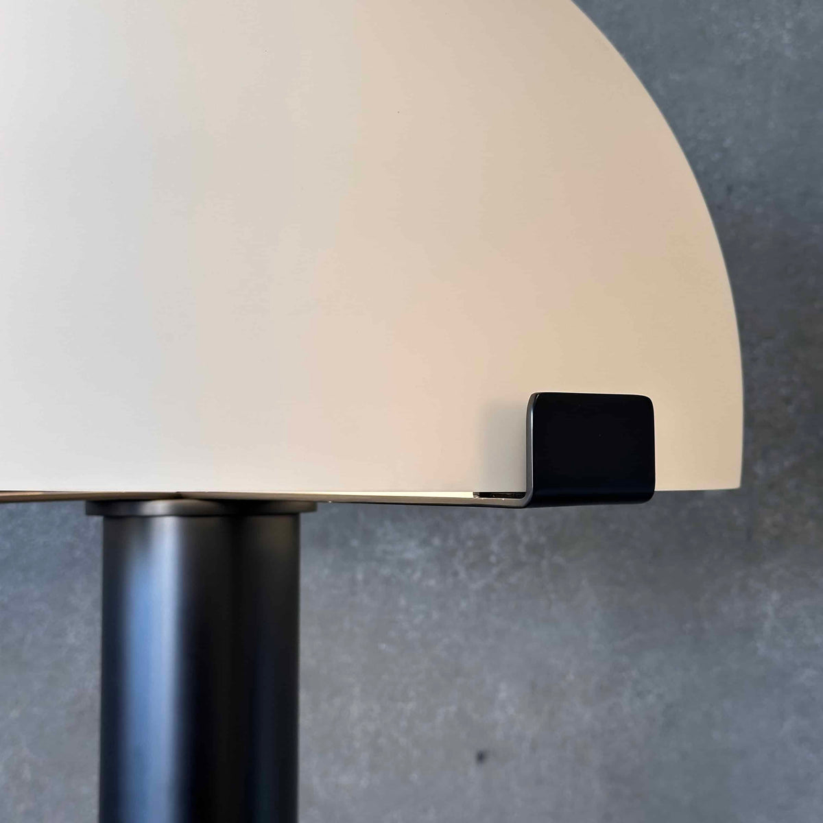 Scandinavian Mushroom Brushed Steel Gun Metal Grey Floor Lamp