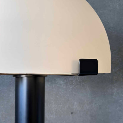 Scandinavian Mushroom Brushed Steel Gun Metal Grey Floor Lamp