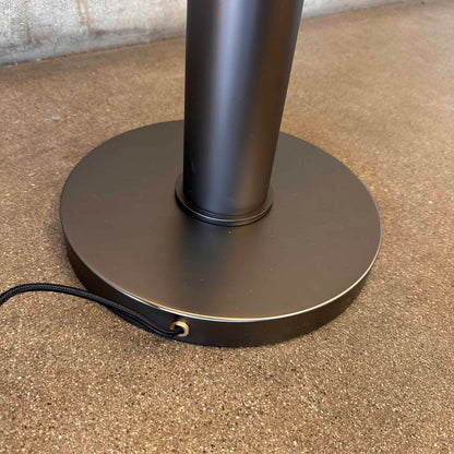 Scandinavian Mushroom Brushed Steel Gun Metal Grey Floor Lamp