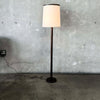 Mid Century Modern Teak Penal Floor Lamp With Shade - Three-Way Lamp Fixture