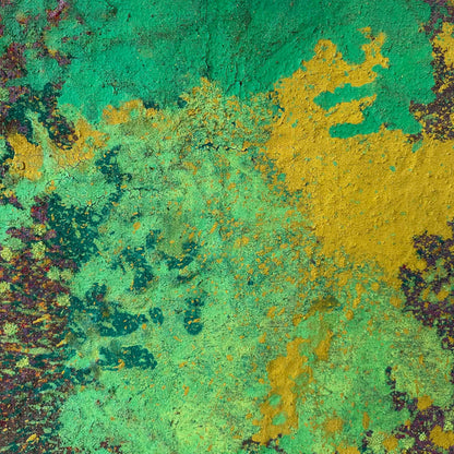 Modernist Splatter Abstract Painting On Burlap