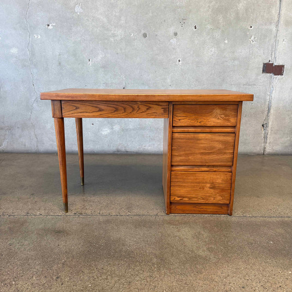 Mid Century Solid Oak Desk