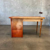 Mid Century Solid Oak Desk