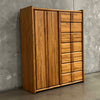 BOYD Oak Wardrobe Combination Dresser & Armoire 1980's