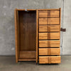 BOYD Oak Wardrobe Combination Dresser & Armoire 1980's