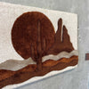Vintage Desert Scape Tapestry Signed "G.S. 1980s"