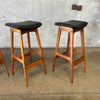 Set of Four Teak Barstools Designed by Johannes Andersen C. 1960s