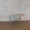 1970s Chrome + Glass Saporiti Italian Nesting Side Tables