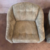 Pair of 1960s Comfy Club Chairs on Castors