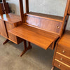 Mid Century Modern Walnut Wall Unit With Desk With Key - Yugoslavia 1960s
