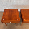 Set of 2 Vintage MCM Walnut Side Tables by American of Martinsville