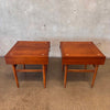 Set of 2 Vintage MCM Walnut Side Tables by American of Martinsville