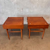 Set of 2 Vintage MCM Walnut Side Tables by American of Martinsville