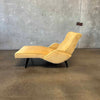 Mid Century Armed Wave Chaise with New Velvet Upholstery