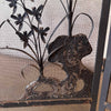 Mid Century Modern Fire Screen with 3D Sculpture