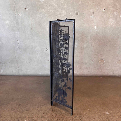 Mid Century Modern Fire Screen with 3D Sculpture