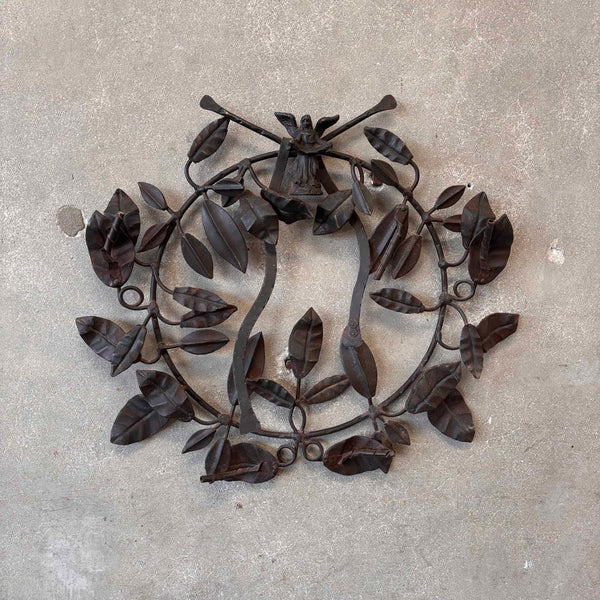 Jan Barboglio Signed Wrought Iron Wreath