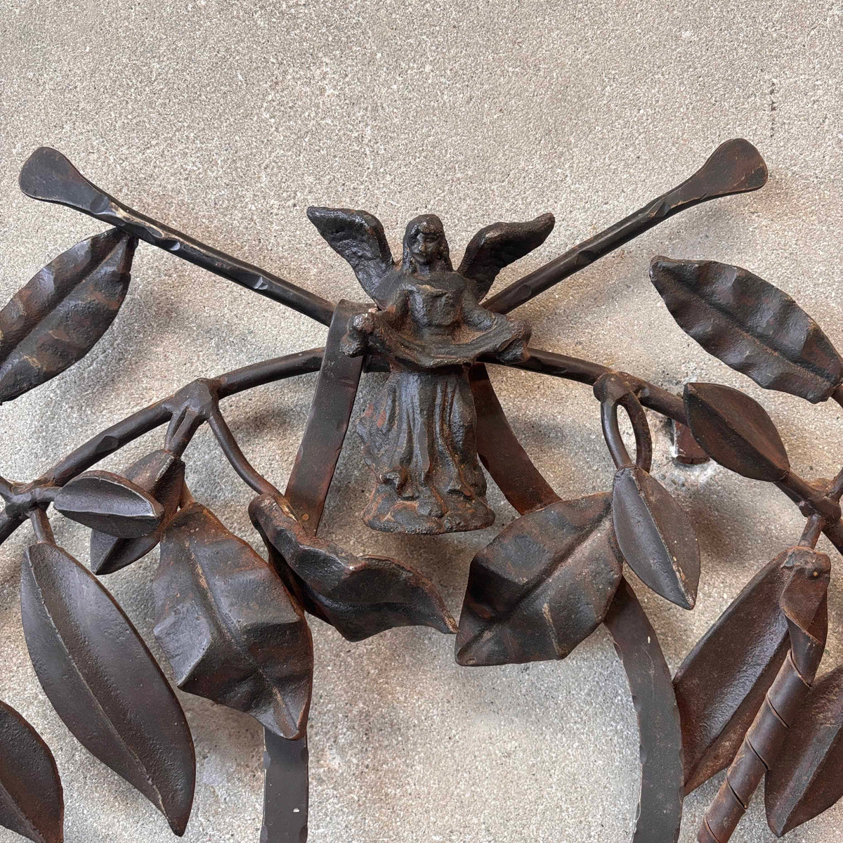 Jan Barboglio Signed Wrought Iron Wreath