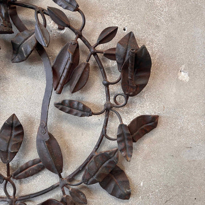 Jan Barboglio Signed Wrought Iron Wreath