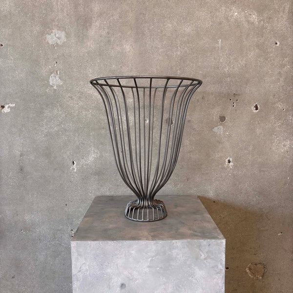 French Iron Paper Basket/Garden Urn