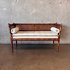1950's Modern Cane Back Settee Bench