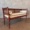 1950's Modern Cane Back Settee Bench