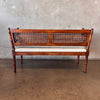 1950's Modern Cane Back Settee Bench