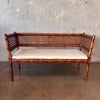1950's Modern Cane Back Settee Bench