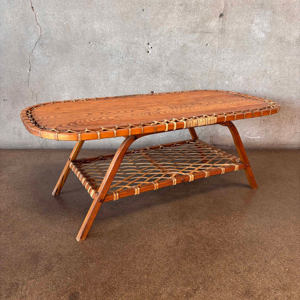 Vermont Tubbs Snow Shoe Coffee Table With Rawhide Details