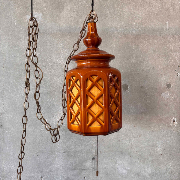 Late 60's Ceramic Swag Lamp